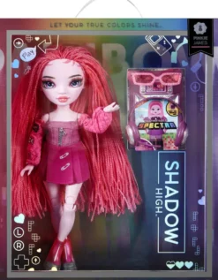 SHADOW HIGH -POUPEE MANNEQUIN27 CM PINKIE JAMES ROSE AVEC COMPAGNON ET ACCESSOIRES