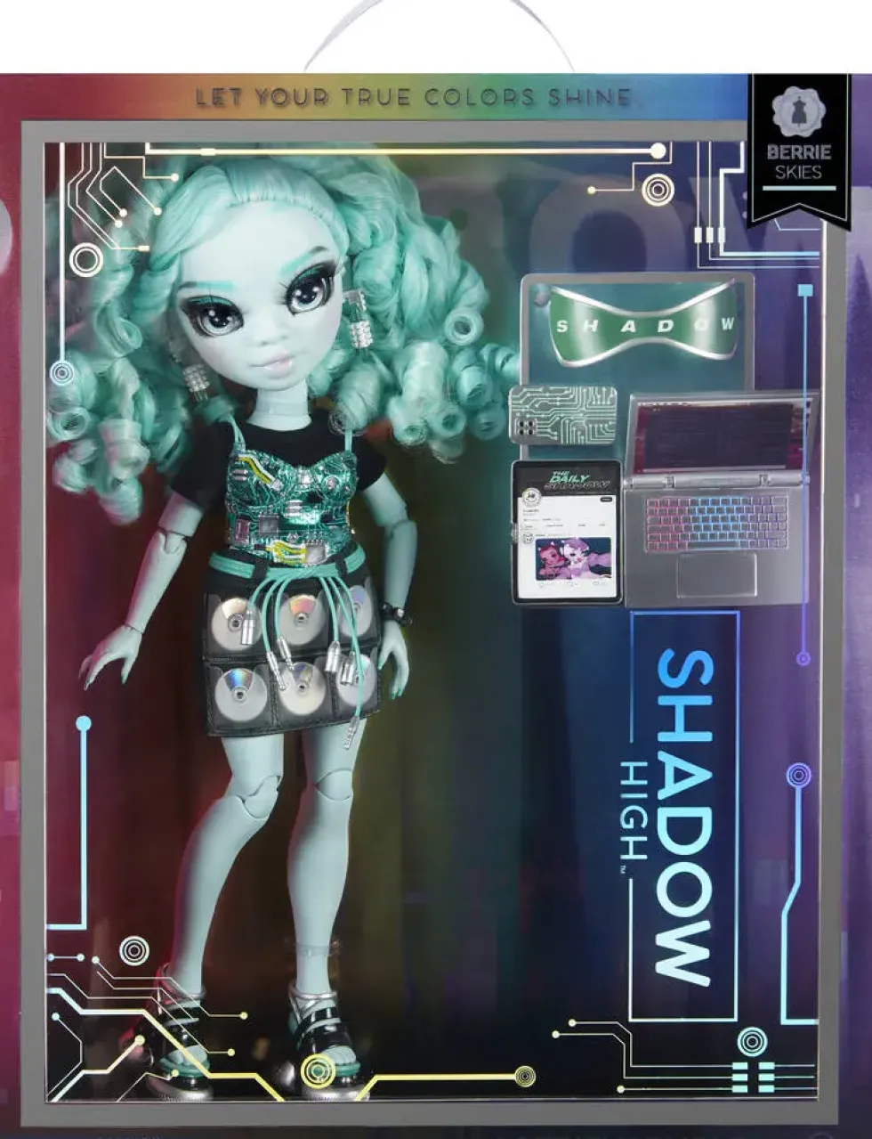 SHADOW HIGH- POUPEE MANNEQUIN 27 CM BERRIE SKIES VERT AVEC COMPAGNON ET ACCESSOIRES