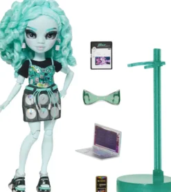 SHADOW HIGH- POUPEE MANNEQUIN 27 CM BERRIE SKIES VERT AVEC COMPAGNON ET ACCESSOIRES
