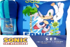 SONIC - BUNDLE COUSSIN 35 X 35 ET PLAID 100 X 140 CM