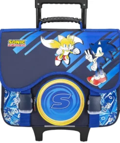 SONIC - CARTABLE A ROULETTES 41CMBLEU