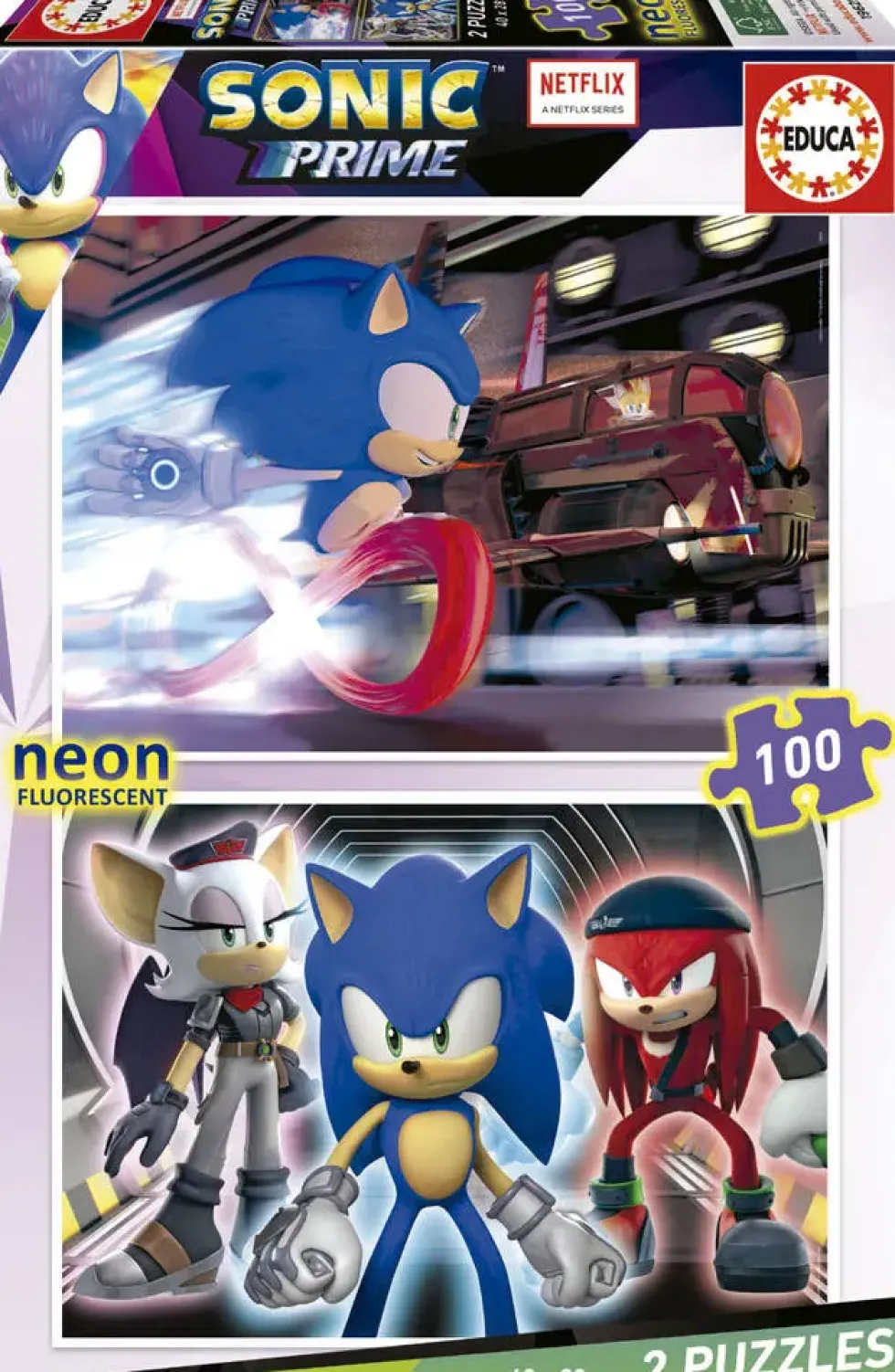 SONIC NEON - PUZZLE 2X100 PIECES