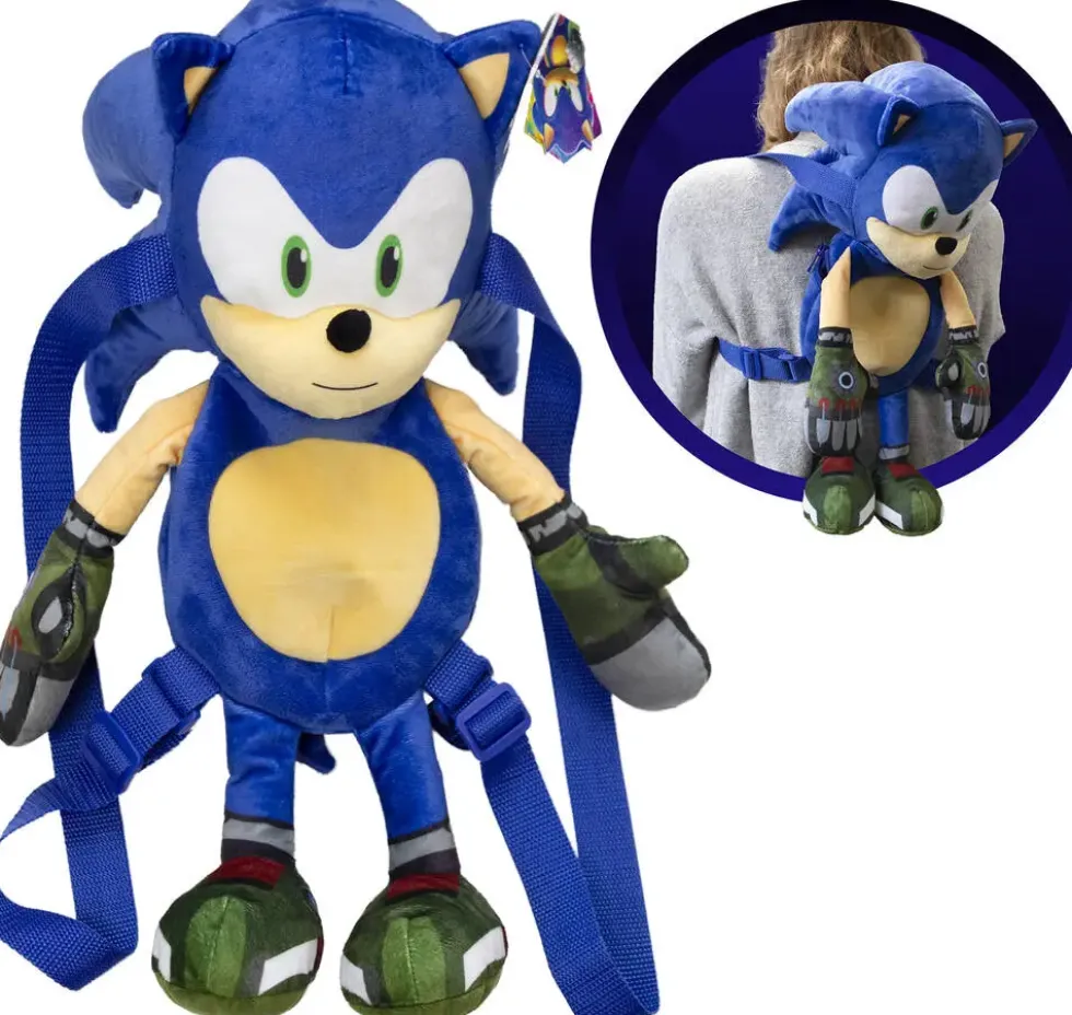 SONIC - PELUCHE SAC A DOS45 cm