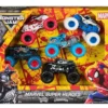 SPIDER-MAN DIE-CAST 1:64 MONSTER JAM - PACK DE 5 VEHICULES