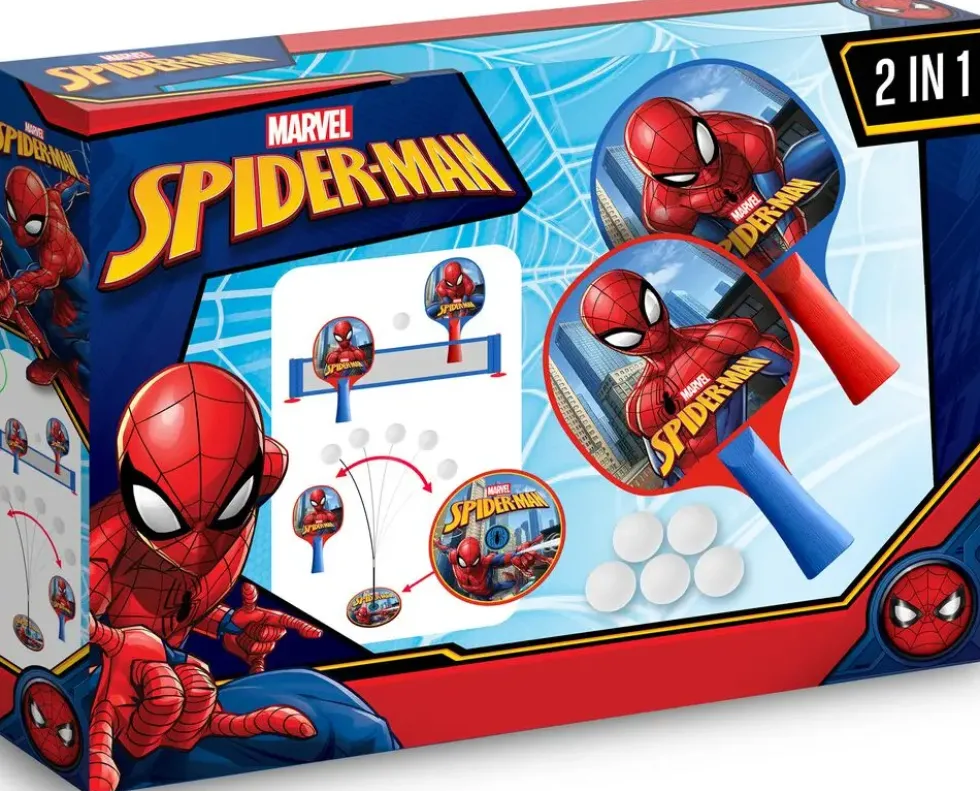 SPIDER-MAN - SET D'APPRENTISSAGE PING-PONG 2 EN 1