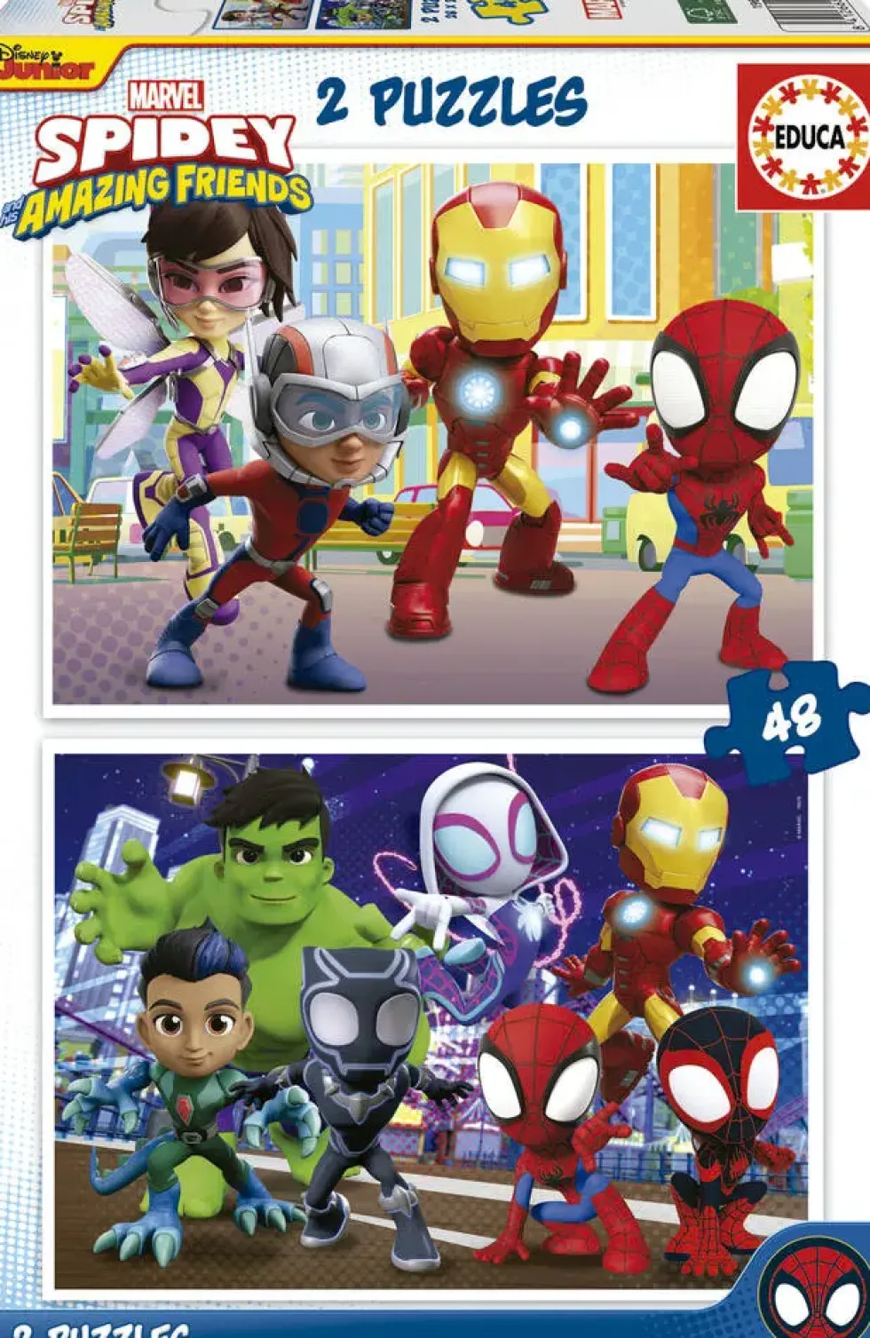 SPIDEY ET HIS AMAZING FRIENDS - PUZZLE 2X48 PIECES