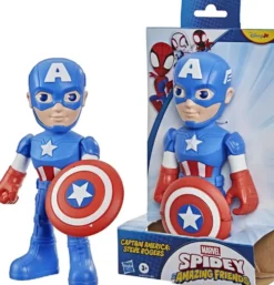 SPIDEY ET SES AMIS EXTRANSFORMERS ORDINIRES - FIGURINE GEANTE CAPTAIN AMERICA 23 CM