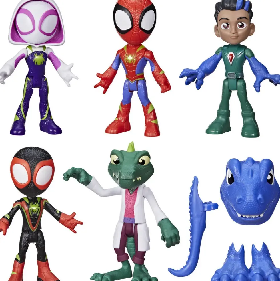 SPIDEY ET SES AMIS EXTRAORDINAIRES - SET FIGURINES HEROS DINOSAURES ET LIZARD