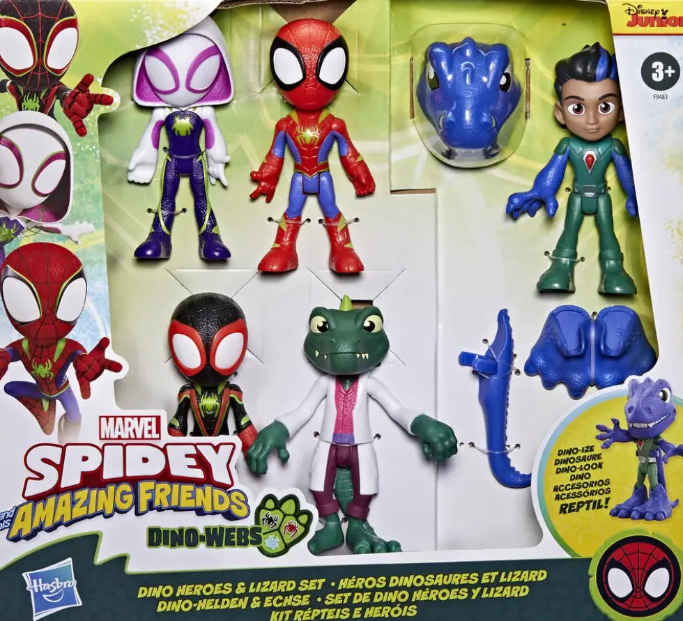 SPIDEY ET SES AMIS EXTRAORDINAIRES - SET FIGURINES HEROS DINOSAURES ET LIZARD
