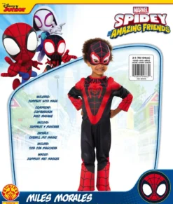 SPIDEY - MILES MORALES DEGUISEMENT TAILLE 3-4 ANS