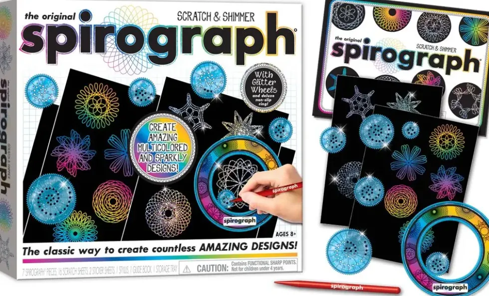 SPIROGRAPH MULTICOLORE ET PAILLETE