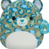 SQUISHMALLOWS - PELUCHE 30 CM ENOS LEOPARD VERT FONCE