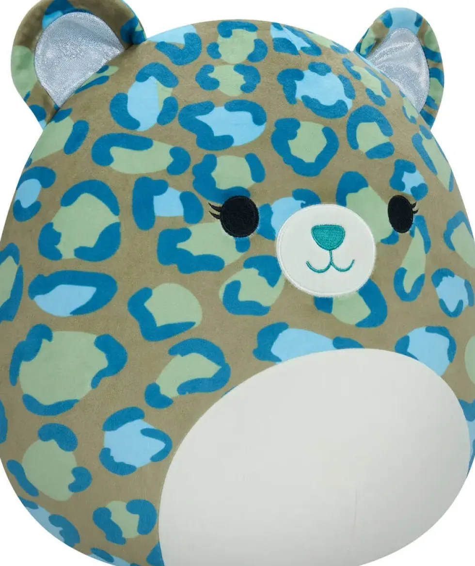 SQUISHMALLOWS - PELUCHE 30 CM ENOS LEOPARD VERT FONCE