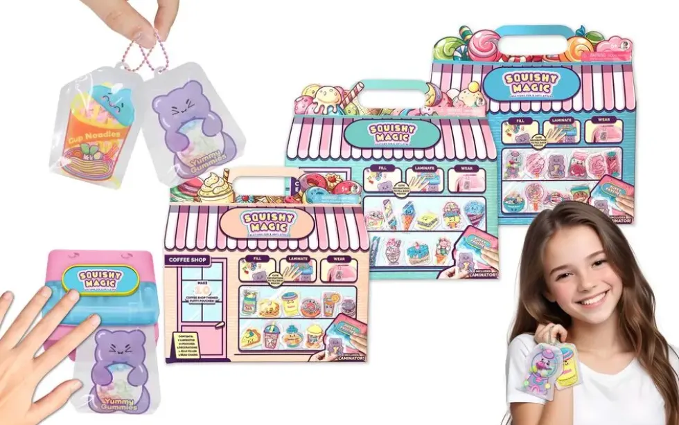 SQUISHY MAGIC COFFRET CREATION PORTES CLES KAWAII SQUISHY AVEC MACHINE ELECTRONIQUE