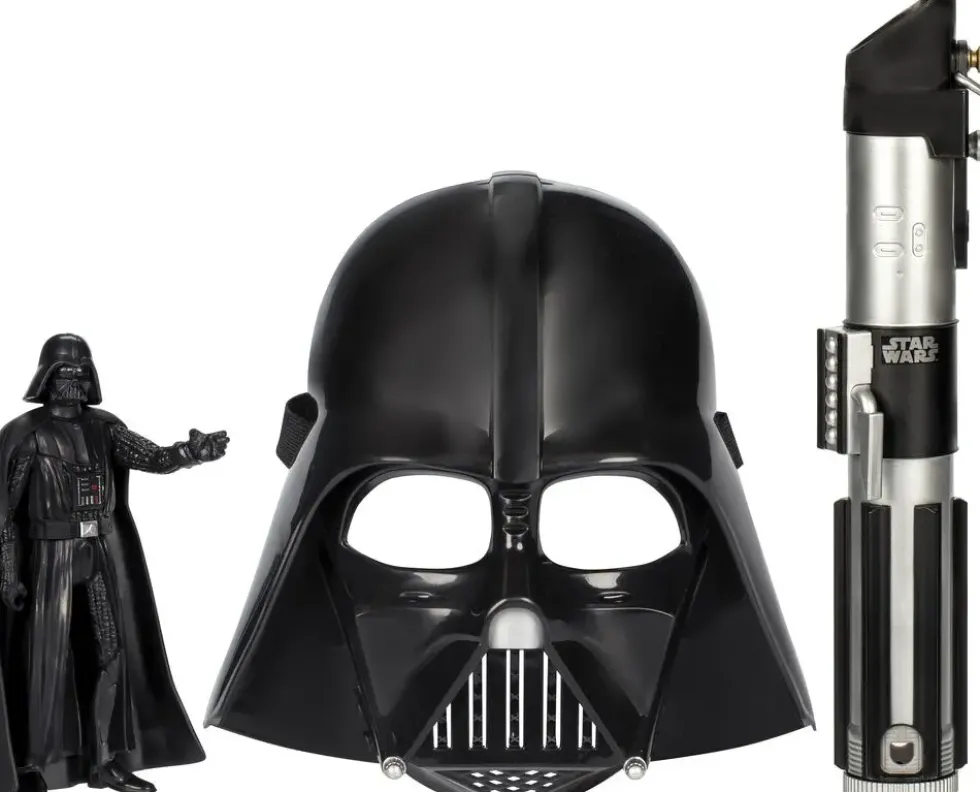 STAR WARS - PACK COTE OBSCUR DARK VADOR : FIGURINE SABRE ET MASQUE