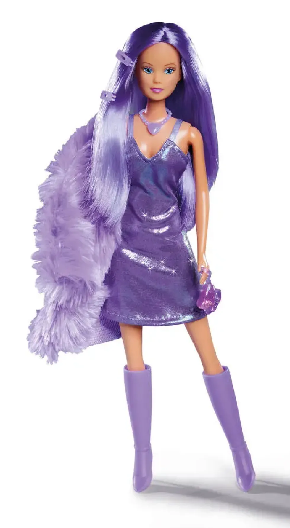 STEFFI LOVE -POUPEEFOURRURE VIOLETTE 29 CM