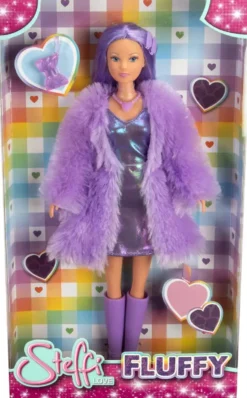 STEFFI LOVE -POUPEEFOURRURE VIOLETTE 29 CM