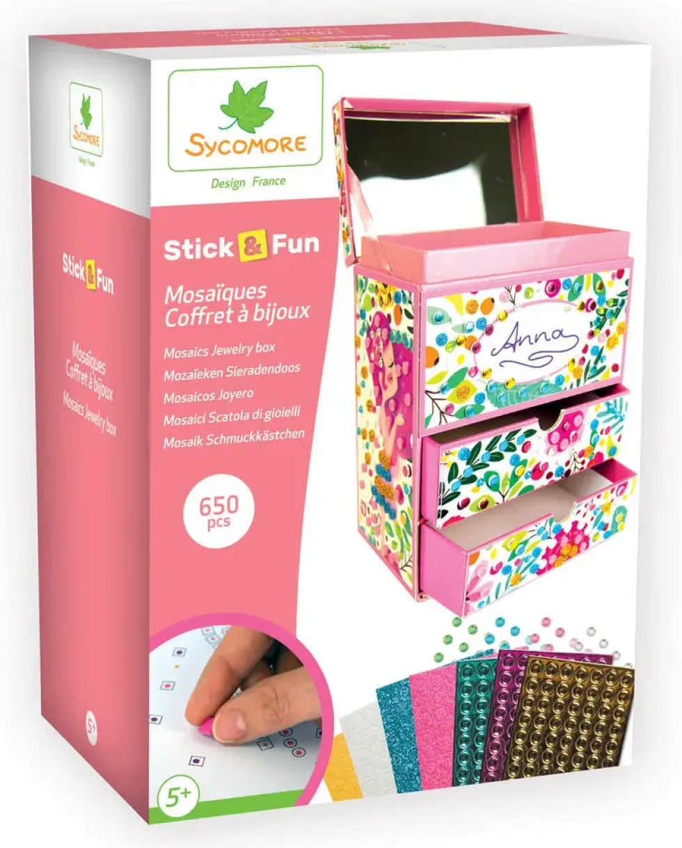 STICK'N FUN - 3D MOSAIQUES - COFFRET BIJOUX