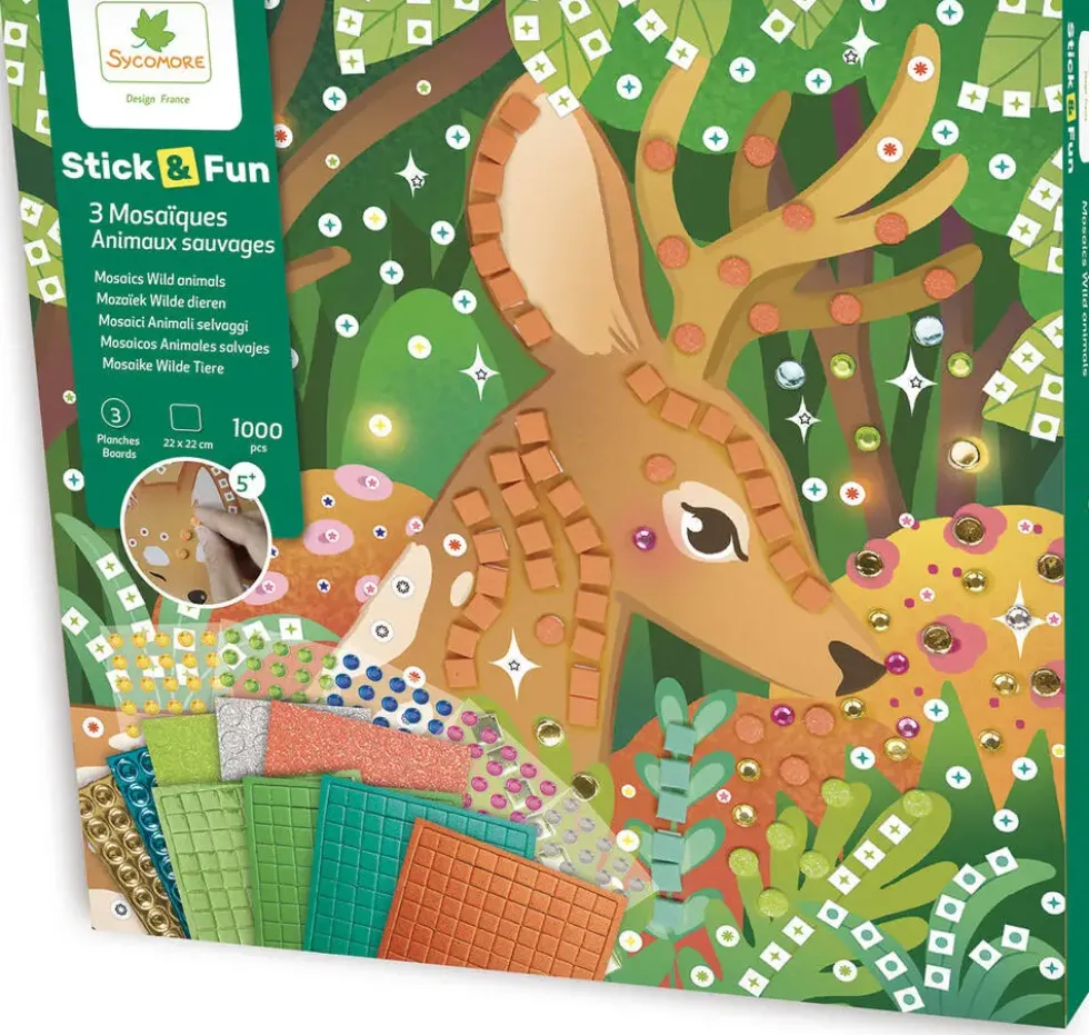 STICK'N FUN - PM MOSAIQUES - ANIMAUX SAUVAGES