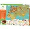 STICK'N FUN - XL CARTES DU MONDE - ANIMAUX REPOSITIONNABLES