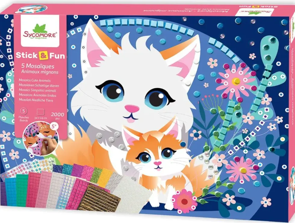 STICK'N FUN - XL MOSAIQUES - ANIMAUX MIGNONS