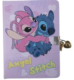 STITCH - CRYSTAL ART - STITCH ET ANGEL - COFFRET JOURNAL INTIME A DIAMANTER