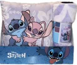 STITCH ET ANGEL BUNDLE COUSSIN 35 x 35 +PLAID 100 x 140