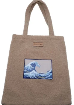 STITCH - VAGUE DE KANAGAWA -TEDDY SHOPPING BAG