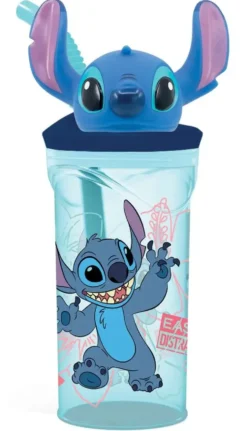 STITCH - VERRE EN PLASTIQUE 3D AVEC PAILLE
