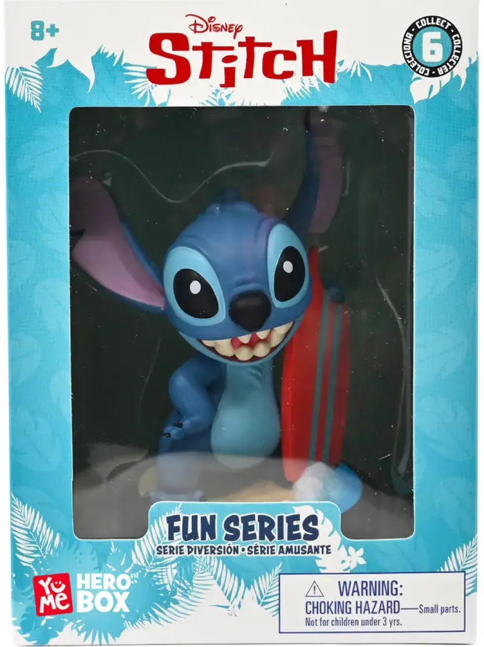 STITCH - YUME HERO BOX - SERIE CLASIQUE - FIGURINE STITCH SURFER 10 CM