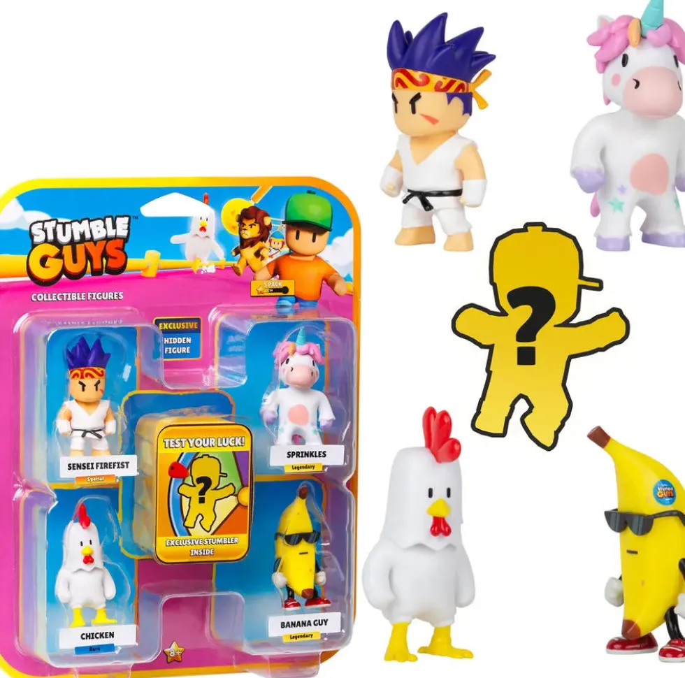 STUMBLE GUYS - PACK 5 FIGURINES 6 CM