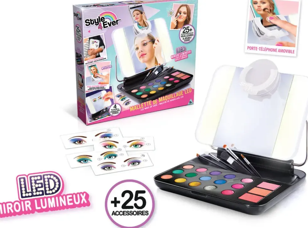 STYLE 4 EVER - MALLETTE DE MAQUILLAGE AVEC MIROIR LED