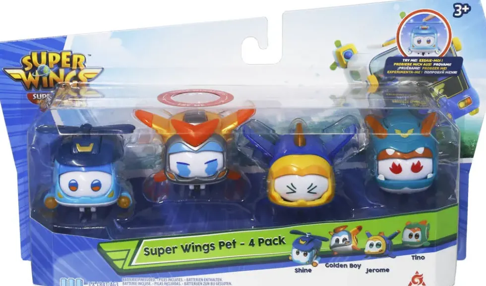 SUPER WING- PACK DE 4 FIGURINESGolden Boy, Jerome, Tino, Shine