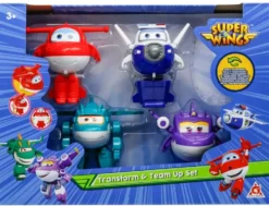 SUPER WINGS - COFFRET DE 4 FIGURINES TRANSFORMING 10 CM