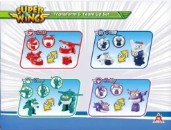 SUPER WINGS - COFFRET DE 4 FIGURINES TRANSFORMING 10 CM