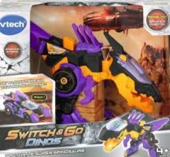 SWITCH & GO DINOS - BRUTOR SUPER SPINOSAURE VOITURE DE COURSE