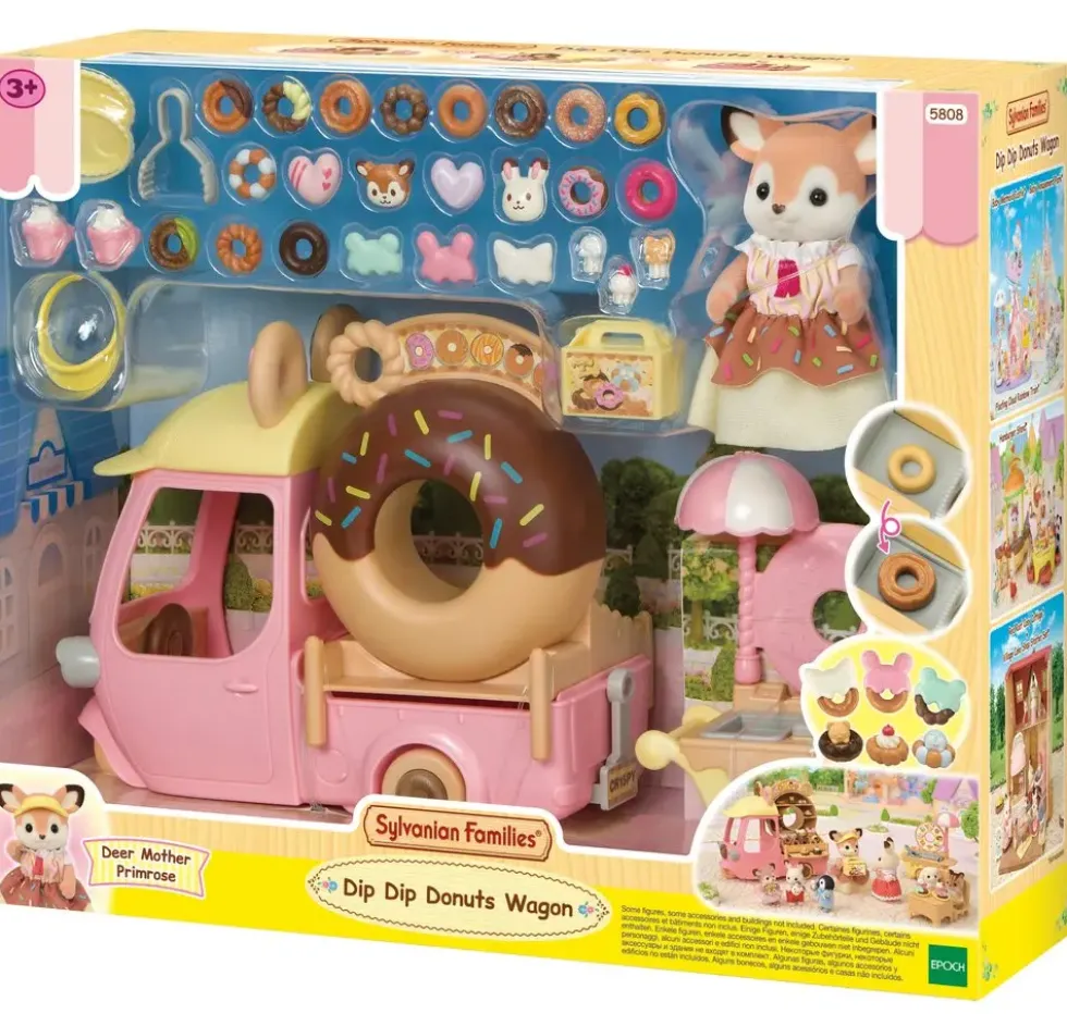 SYLVANIAN FAMILIES -LE CHARIOT DE DONUTS - SYLVANIAN SET BOUTIQUE