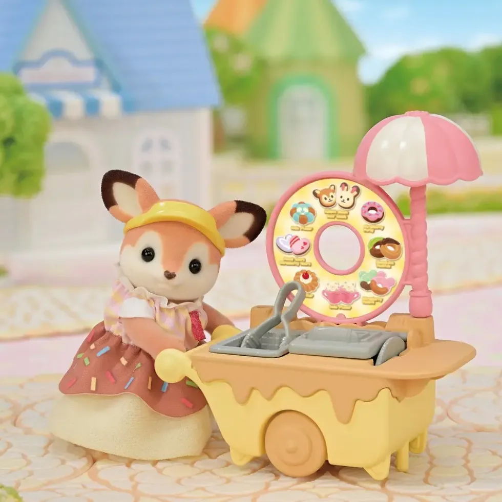 SYLVANIAN FAMILIES -LE CHARIOT DE DONUTS - SYLVANIAN SET BOUTIQUE
