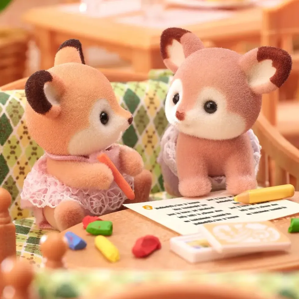 SYLVANIAN FAMILIES -LES JUMEAUX BICHE SYLVANIAN FAMILLES