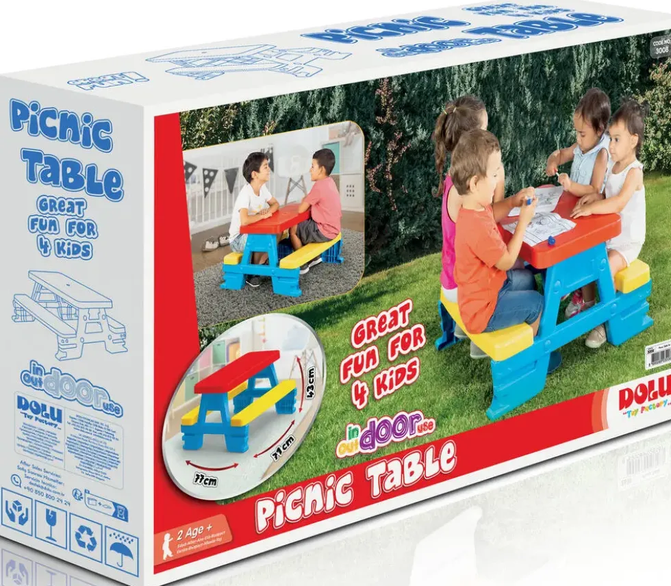 TABLE DE PIQUE-NIQUE POUR 4 ENFANTS