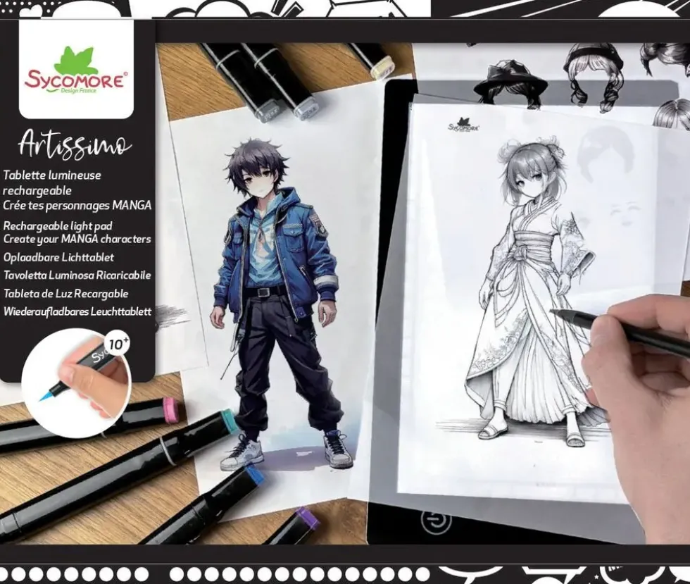 TABLETTE LUMINEUSE A5 - CREATION DE PERSONNAGES MANGA