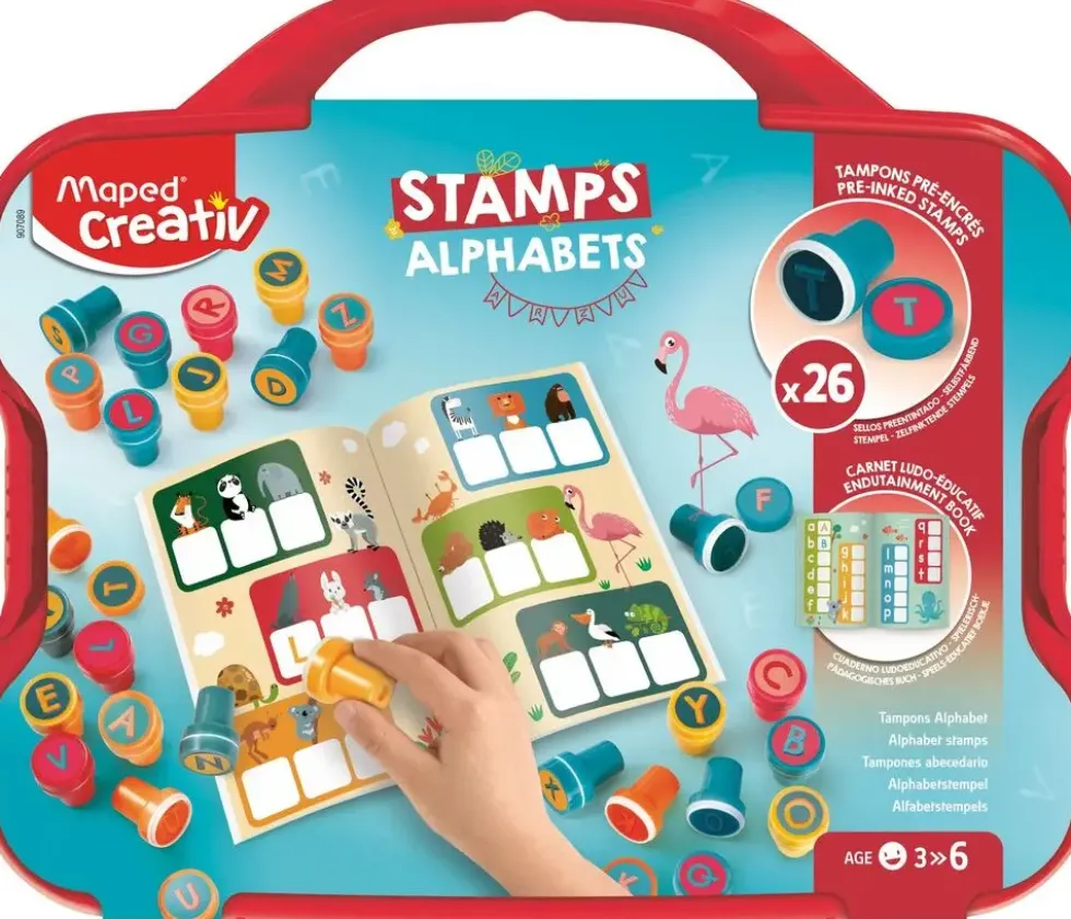26 TAMPONS VALISETTE LETTRES