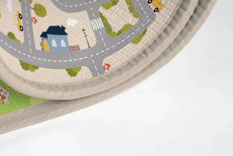 TAPIS REVERSIBLE VILLE & FERME