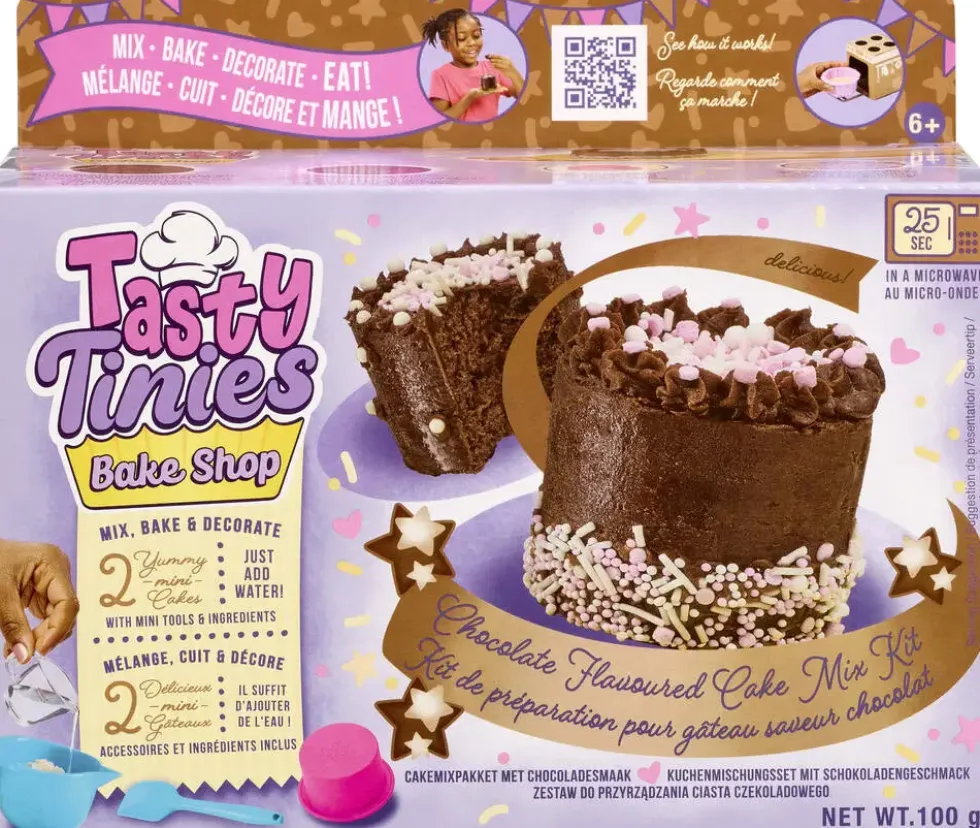 TASTY TINIES CHOCOLATE CAKE, CHOCOLATE FROSTING, PINK SPRINKLES