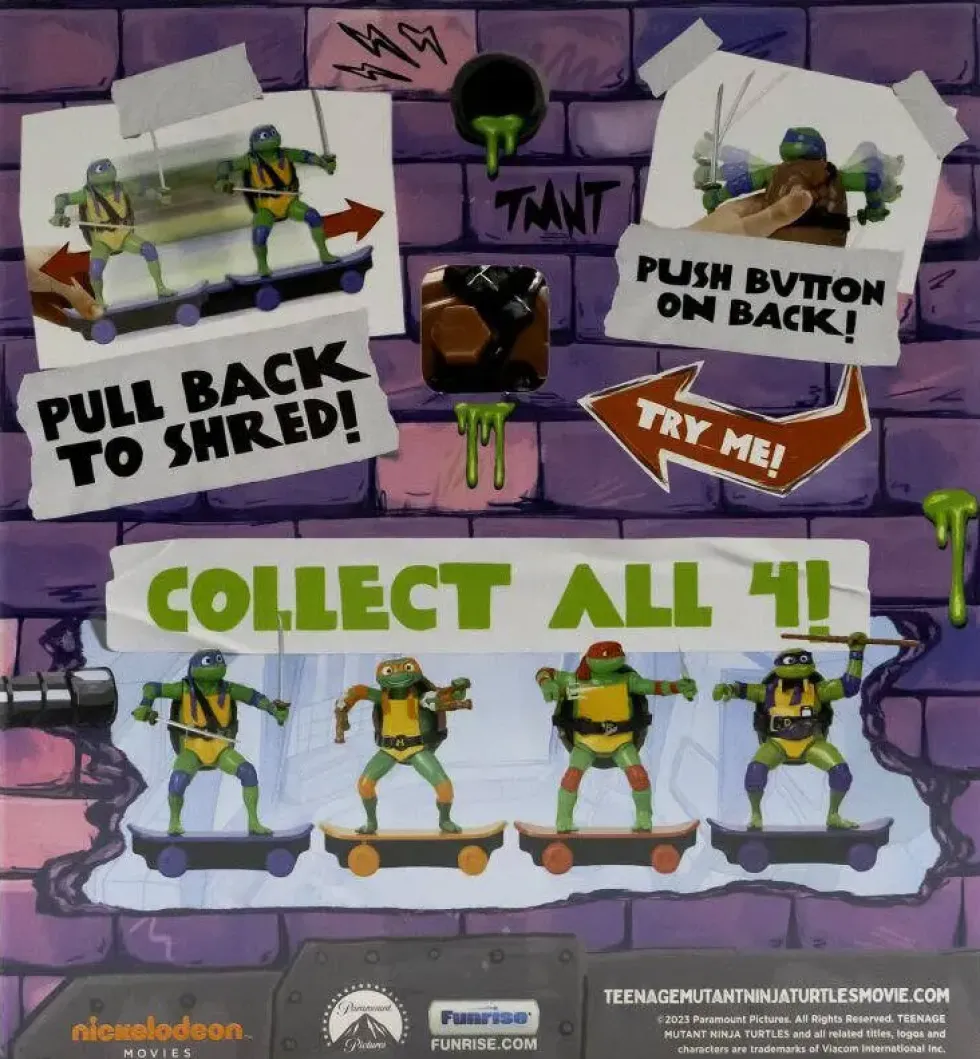 TEANAGE MUTANT NINJA TURTLE - LES COMBATTANTS DES EGOUTS 13 CM RETROFRICTION - FILM
