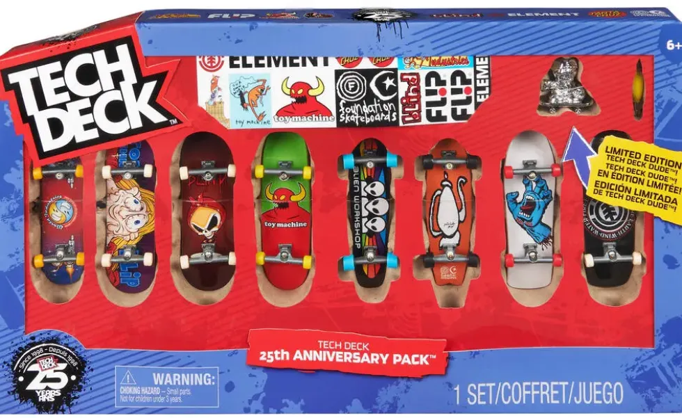 TECH DECK - COFFRET 25E ANNIVERSAIRE 8 FINGER SKATES