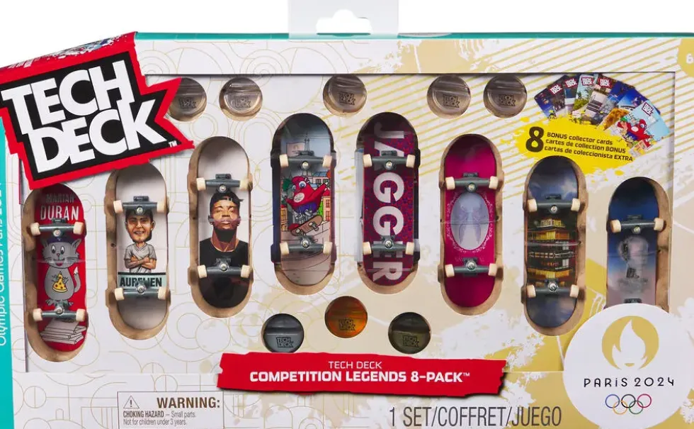 TECH DECK -COFFRET JEUX OLYMPIQUES PARIS 2024 - 8 FINGER SKATES
