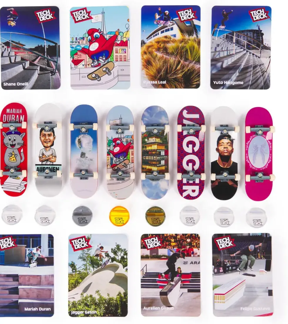 TECH DECK -COFFRET JEUX OLYMPIQUES PARIS 2024 - 8 FINGER SKATES