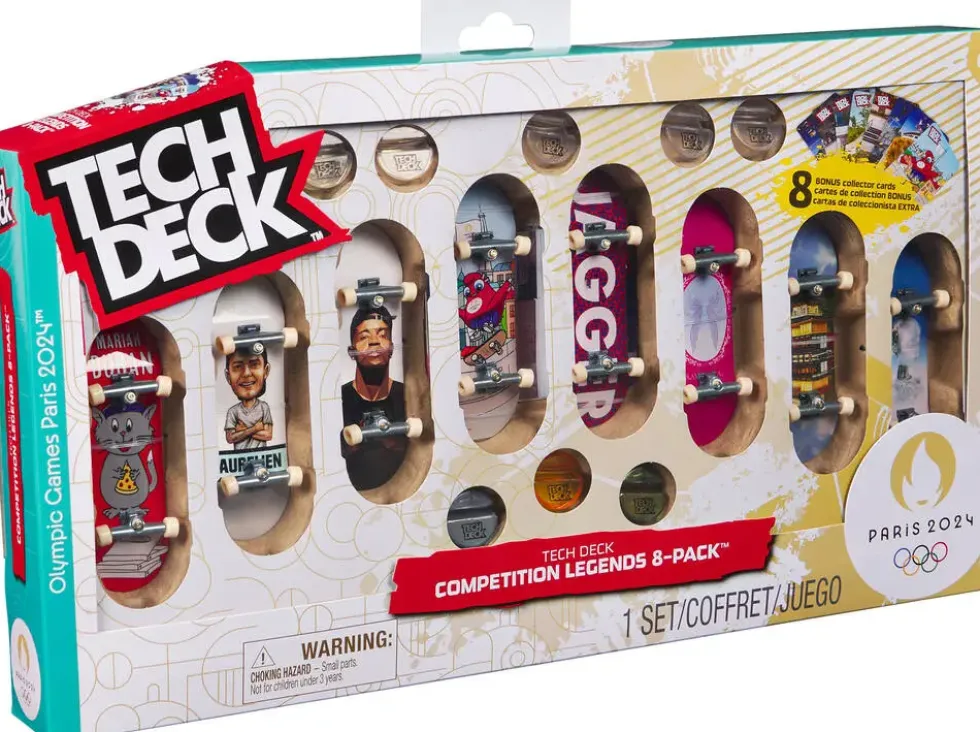 TECH DECK -COFFRET JEUX OLYMPIQUES PARIS 2024 - 8 FINGER SKATES
