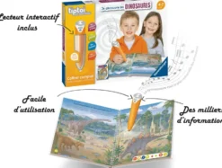 TIPTOI - COFFRET COMPLET LECTEUR INTERACTIF + LIVRE JE DECOUVRE LES DINOSAURES